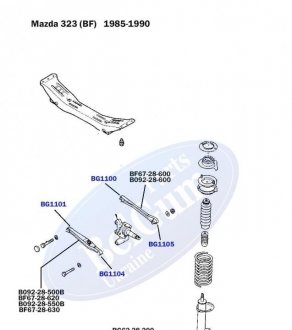 Сайлентблок важеля (заднього) Mazda 323/626 85-94 (d=20mm) (поперечного) BELGUM PARTS BG1100 (фото 1)