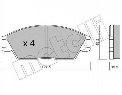 Колодки тормозные (передние) Honda CR-V IV/Crosstour 12- Metelli 22-0081-0