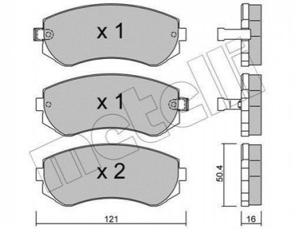 Колодки тормозные (передние/задние) Nissan Almera I/Patrol GR V Wagon 95- 02 Metelli 22-0304-0