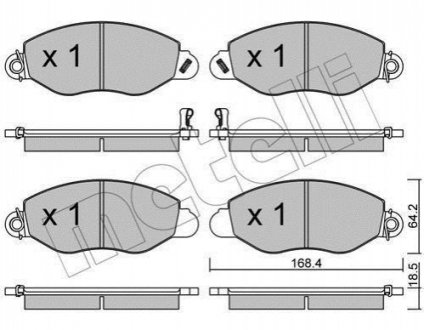 Колодки тормозные (передние) Ford Transit 00-06 Metelli 22-0536-0