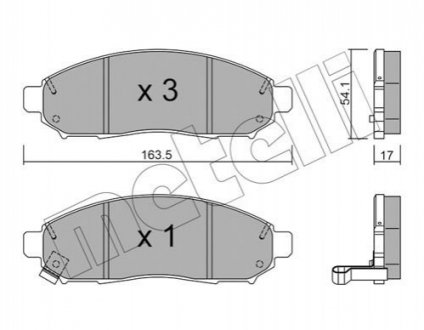 Колодки тормозные (передние) Nissan Leaf (ZE0)/NV200 10- Metelli 22-0743-0