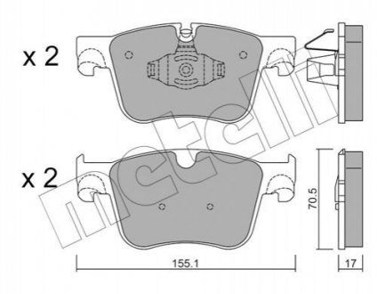 Колодки тормозные (передние) Citroen Berlingo/Opel Combo 18-/Peugeot 3008/508 16- Metelli 22-0985-1