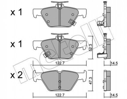 Колодки тормозные (задние) Subaru Impreza/Outback/Legacy 14- Metelli 22-1087-0