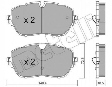 Колодки тормозные (передние) Peugeot 308 II 13-/508 II 18- Metelli 22-1105-0