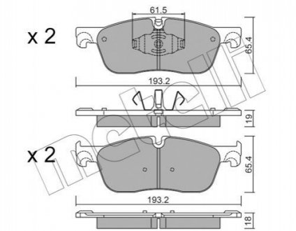 Колодки гальмівні (передні) Land Rover Discovery/Range Rover 2.0D 11- Metelli 22-1123-0