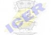 Колодки тормозные (передние) Audi A6 04-11/A8 96-/Seat Ibiza 03-04/VW Phaeton 02-16 (+датчики) ICER 181725 (фото 1)