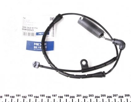 Датчик износа тормозных колодок (передних) BMW 3 (E46) 98-05 (L=605mm) MEYLE 300 343 5114 (фото 1)