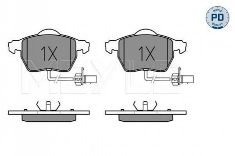 Колодки тормозные (передние) Audi A4/A6 95-11/Skoda SuperB 01-08/VW Passat B5 00-05 MEYLE 025 230 1820/PD