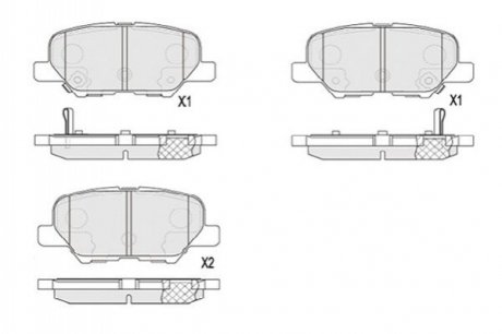 Колодки тормозные (задние) Citroen C4 Aircross/Mazda 6/Mitsubishi Outlander III/Peugeot 4008 12- KAVO KBP-5551