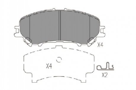 Колодки тормозные (передние) Nissan Qashqai II/X-Trail/ Renault Kadjar 13- KAVO KBP-6614