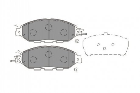 Колодки тормозные (передние) Nissan Pathfinder 2.5/3.5 4WD 13- KAVO KBP-6623