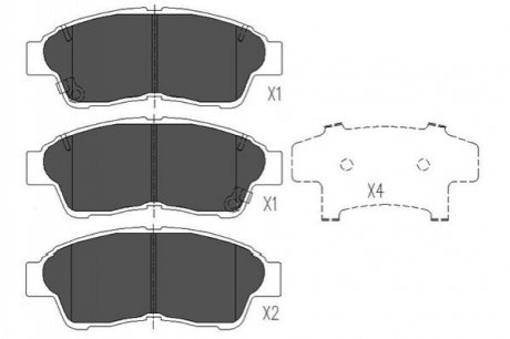 Колодки тормозные (передние) Toyota Camry 90-02/Corolla 87-02/Rav4 94-00 KAVO KBP-9005