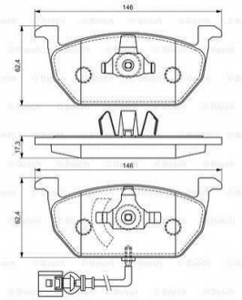 Колодки тормозные (передние) Seat Leon/Skoda Octavia IV/V/VW Golf VII 12- BOSCH 0 986 494 721 (фото 1)