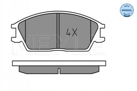 Колодки тормозные (передние) Hyundai Accent I/II 94-05/Getz 02-10/Elantra 90-00/Pony 85-95 MEYLE 025 210 1214 (фото 1)