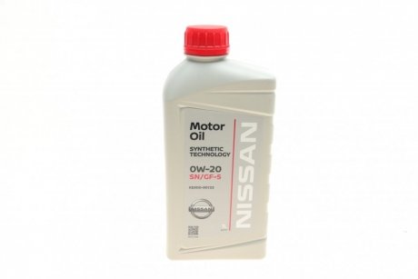 Олива 0W20 Motor Oil (1L) (SN/GF-5) NISSAN KE90090133 (фото 1)