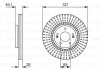 Диск тормозной (передний) Hyundai Santa Fe 06-/Kia Sorento 09- (321x28) BOSCH 0 986 479 786 (фото 1)