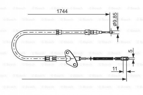 Трос ручника MB T1/TN 82-95 (R) BOSCH 1 987 477 121