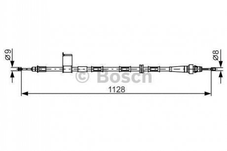 Трос ручника (R) Jeep Grand Cherokee 98-05 BOSCH 1 987 482 363 (фото 1)