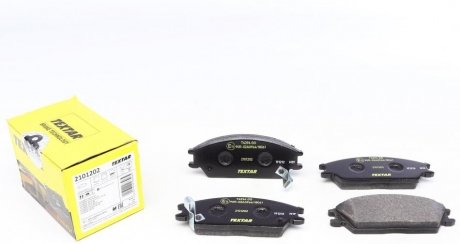 Колодки тормозные (передние) Hyundai Accent I/II 94-05/Getz 02-10/Elantra 90-00/Pony 85-95 TEXTAR 2101202 (фото 1)