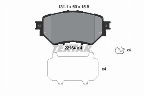 Колодки тормозные (передние) Mazda 3 1.5-2.5 13- TEXTAR 2215401