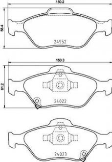 Колодки тормозные (передние) Toyota Yaris 1.0-1.4 05- TEXTAR 2495201