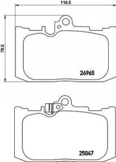 Колодки гальмівні (передні) Lexus GS 12-/ RC 14- (Advics) TEXTAR 2496501