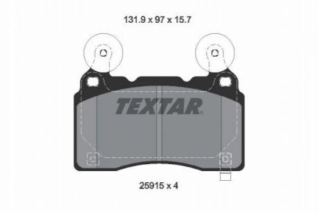 Колодки гальмівні (передні) Opel Insignia B 17- TEXTAR 2591501