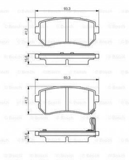 Колодки тормозные (задние) Hyundai Kona/Kia Picanto 11- BOSCH 0 986 495 354
