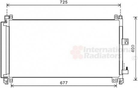 Радиатор кондиционера Citroen C5 III/C6/Peugeot 508 2.2D/3.0D 06- Van Wezel 09005273