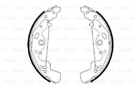 Колодки гальмівні (задні) Land Rover Freelander 98-06 (барабанні) BOSCH 0 986 487 643