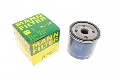 Фильтр масляный Fiat Doblo 1.2/1.9JTD 00- MANN W 712/16 (фото 1)