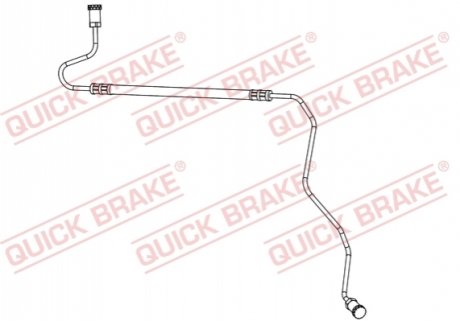 Шланг тормозной (задний) Citroen C3/Peugeot 207 06- (L) QUICK BRAKE 96.017 (фото 1)