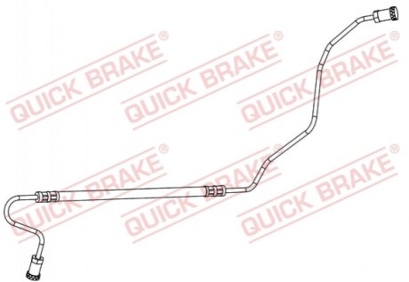 Шланг тормозной (задний) Citroen C3/Peugeot 207 06- (R) QUICK BRAKE 96.018