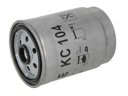 Фільтр паливний Volvo S60/S80/V70/XC70/XC90 2.4D 01-10 MAHLE / KNECHT KC 104 (фото 1)