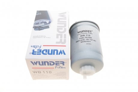 Фильтр топливный VW LT 2.4D/T3 1.6D/TD -88/Golf II -87 (без подогр.) WUNDER FILTER WB 110