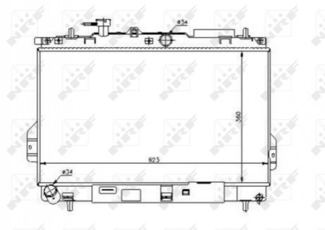 Радиатор охлаждения Hyundai Matrix 1.6/1.8 01-10 NRF 53362 (фото 1)