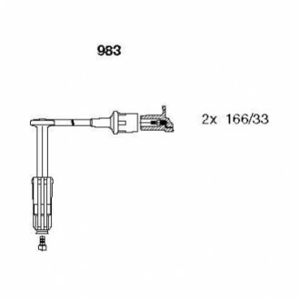 Провода зажигания MB Sprinter 901-904 95-06 (к-кт) BREMI 983 (фото 1)