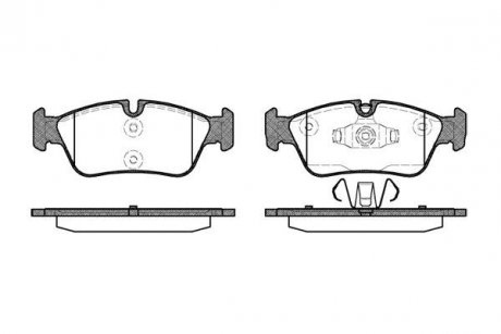 Колодки тормозные (передние) BMW 1 (E87)/ 3 (E90) 04-11 REMSA 0384.60