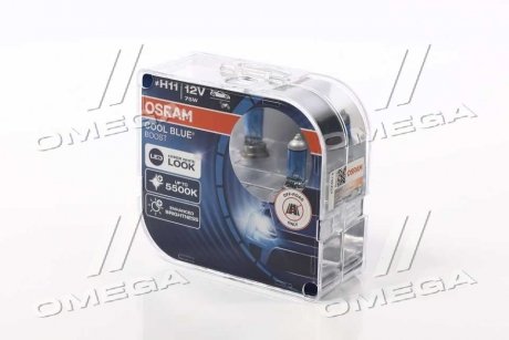 Лампа фарна H11 12V 75W PGJ19-2 COOL BLUE BOOST Next Gen компл. OSRAM 62211CBB-HCB