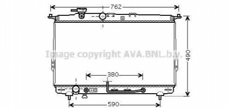 Радіатор охолодження HYUNDAI SONATA IV (EF) (98-) 2.0-2.7 (AVA) AVA COOLING HYA2107