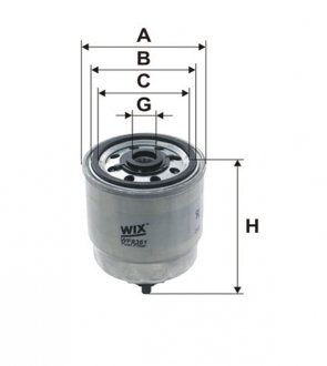 Фильтр топливный Hyundai Accent/Kia Rio 1.5 CRDI 02-06 WIX FILTERS WF8361 (фото 1)