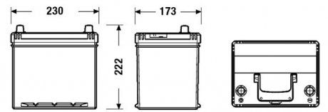 Акумуляторна батарея 60Ah/480A (230x173x222/+L/B01) Excell Азія EXIDE EB605