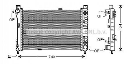 Радиатор охлаждения Nissan X-Trail 2.0/2.5 01-13 AVA COOLING MSA2286 (фото 1)
