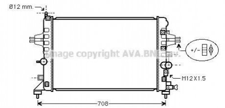 Радиатор охлаждения Opel Astra H 1.6/1.8 04- AVA COOLING OLA2363