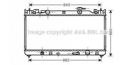 Радиатор охлаждения Toyota Camry 01-06 AVA COOLING TO2282 (фото 1)