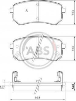 Колодки тормозные (задние) Hyundai i10 07-16/Kia Picanto 04-/Ray 11- A.B.S. 37515