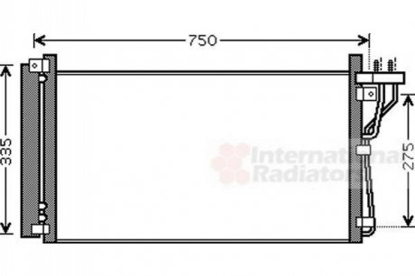 Радиатор кондиционера Hyundai Sonata/Kia Magentis 2.0-3.3 05- Van Wezel 82005184
