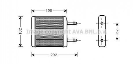 Радиатор печки Daewoo Matiz 98- AVA COOLING DWA6024