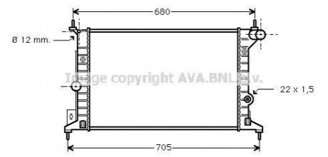 Радиатор охлаждения Opel Vectra 95-03 AVA COOLING OLA2242 (фото 1)