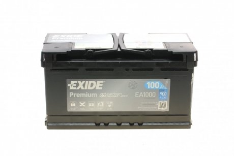 Акумулятор 100Ah-12v PREMIUM (353х175х190), R, EN900 EXIDE EA1000